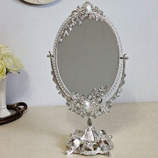 Keydari 復古造型桌鏡 L號, 銀