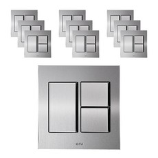 Aru寬開關3孔1排 銀色, 10片