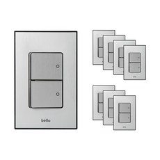 bello 開關2間距1低銀, 8件