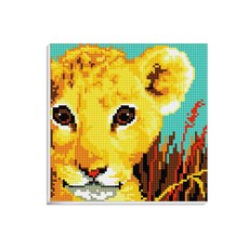 Hello Painting 鑽石畫 寶石十字繡 DIY材料包套組 小老虎系列, 1, 1套