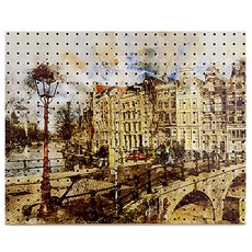 앤비커머스 室內裝潢洞洞板 水彩3 白色, 1個