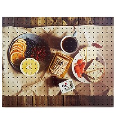 앤비커머스 室內裝飾洞洞板 早餐2 WHITE, 1個, 白色