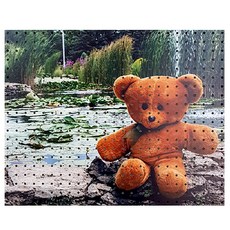 앤비커머스 인테리어타공판 베어베어3 WHITE, 1개