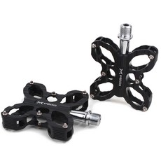 DH SPORTS 自行車 鋁合金 蝶形 平板腳踏 山地車 CNC加工, 黑色的, 1套