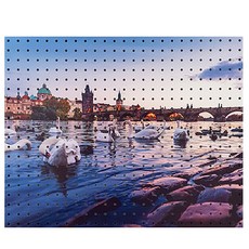 安比商務 室內裝潢洞洞板 風景T 白色, 1個