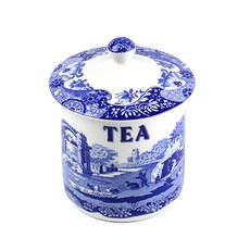 Spode Portmerion Pod BlueItalian Canister Tea Storage Box 15 厘米, 1個