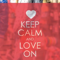 Design Soopul 彩色霧面窗貼 keep love, 混合顏色
