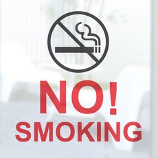 디자인수풀 컬러 안개시트 흡연금지, 화이트