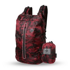 HICKIES 旅行徒步旅行防盜超輕折疊包 USUAL SPORTS BAG, 迷彩紅