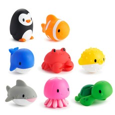 munchkin 滿趣健 海洋噴水玩具8件組, 混色