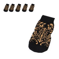 댕댕이샵 대형견 미끄럼방지 귀욤 양말 3p, 블랙기하학