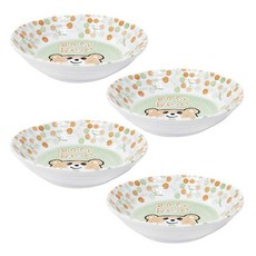 디어리빙 어린이식기 곰 쿠프 16.5cm, 혼합 색상, 4개입