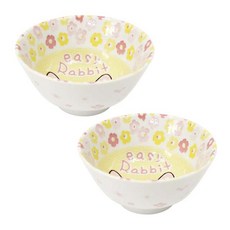 兔子印花兒童碗 2入, 混色