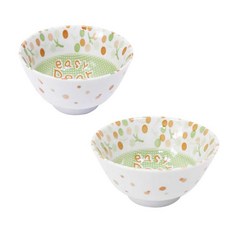 熊印花兒童碗 2入, 混色
