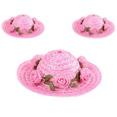 댕댕이 반려동물 플라워햇 3p, 핑크로즈