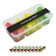 DONNA&DECO PP耐熱長方形3格外帶盒 10入+韓文貼紙 黑色 10入, 1套