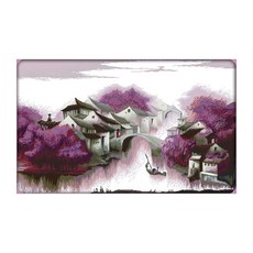 ZKF 十字繡 DIY套組 紫色夢想, 混合顏色, 1套