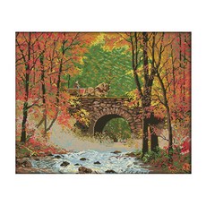 ZKF十字繡DIY套組秋季美腿, 混色, 1套