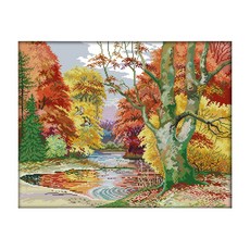 ZKF十字繡DIY套組風水風光, 混色, 1套