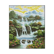 ZKF 十字繡DIY套組人間天堂, 混色, 1套