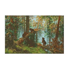 ZKF 十字繡 DIY 套組早晨在松林, 混色, 1套