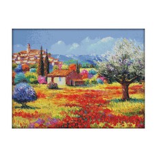 ZKF 十字繡 DIY 套組一個充滿色彩的國家 1, 混色, 1套