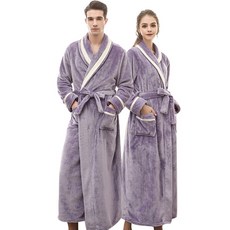 THE ZAKKA 皇家圓領法蘭絨睡袍情侶套裝 XXXL, Y230LBBE037, 1套