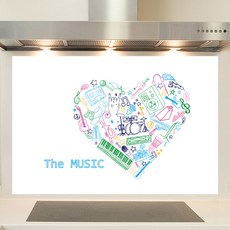 샤이니아트 주방아트보드 더뮤직_화이트, 1개