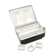 CERGIO Shinhan Commerce Sergio 8 + 4 HALF PAN 口袋固體油漆可拆卸水瓶調色板 FM2086, 混色