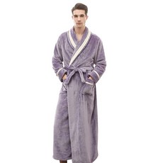 THE ZAKKA 皇家圓領法蘭絨睡袍 XXXL, 紫色, 1個