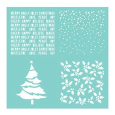 한가람아트타운 스텐실 template christmas quarters plate, 1개