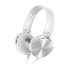 SONY 索尼 耳機新, MDR-XB450AP, 白色的