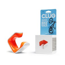 HORNIT CLUG 自行車壁掛架 MTB用, 橘色 白色, 1個
