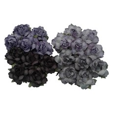 cottage roses 페이퍼 블라섬 25mm, saa079(mixed purple, lilac), 1세트