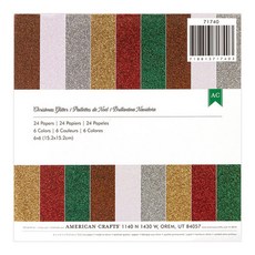 한가람아트타운 Glitter Christmas 종이 6 x 6 24p, 6색, 1개