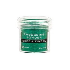 레인저 embossing powder EP 0.63OZ, GREEN TINSEL, 1개