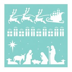 한가람아트타운 스텐실 christmas strip plate, 1개