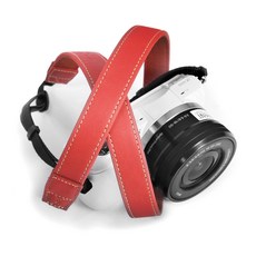 매틴 라피니타20 카메라 가죽 넥 스트랩, M10537(레드), 1개