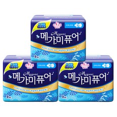 엘리스 메가미 퓨어 오버나이트 생리대 날개형, 9개입, 3개