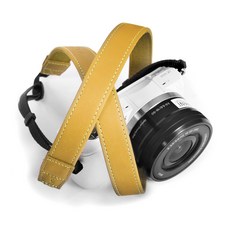 매틴 라피니타20 카메라 가죽 넥 스트랩, M10536(옐로우), 1개