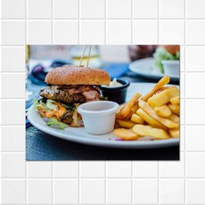 써머스트 주방 강화유리 키친아트보드 로빈스햄버거, 1개