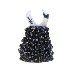 寵物公主蝴蝶吊帶紗裙洋裝, 黑色