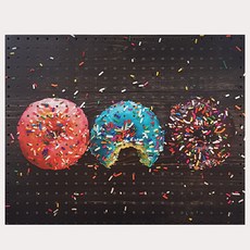 室內裝飾洞洞板 藍色甜甜圈 white, 1個