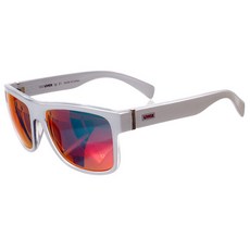 우벡스 미러 선글라스 LGL 21, White mirror Red, 1개