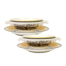 Villeroy & Boch Auden 湯碗 + 碟子, 混色, 2套