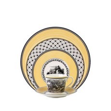 Villeroy & Boch Auden 茶具套裝 5p, 盤子（隨機發貨）, 咖啡杯+碟+麵包盤27cm+沙拉盤22cm+餐盤16cm