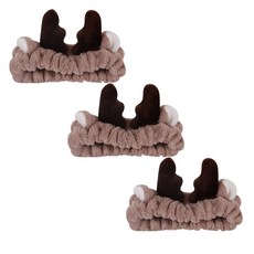 펫나인 반려동물 귀요미 헤드기어 머리띠 3p, 엘크 브라운