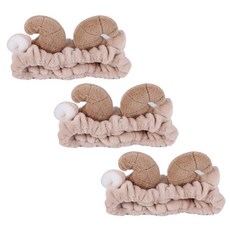 펫나인 반려동물 귀요미 헤드기어 머리띠 3p, 양 카키