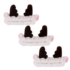 펫나인 반려동물 귀요미 헤드기어 머리띠 3p, 엘크 화이트