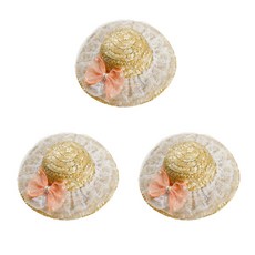 펫나인 반려동물 스트로햇 3p, F 핑크리본레이스